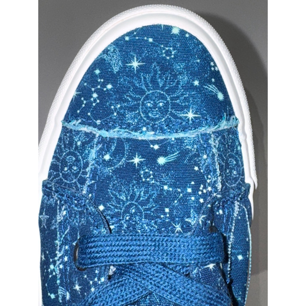 Blowfish Blue Celestial Astrology Sun Moon Slip On Sneakers - Picture 7 of 7